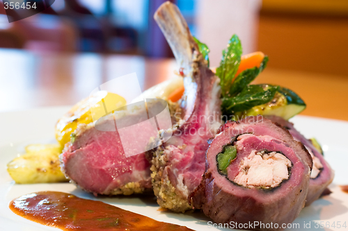 Image of Crusted Stuffed Lamb Chops