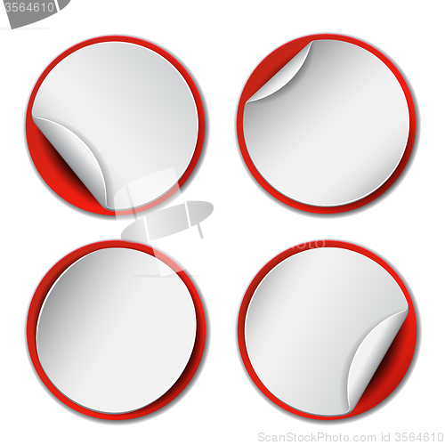 Image of Blank, white round promotional sticker