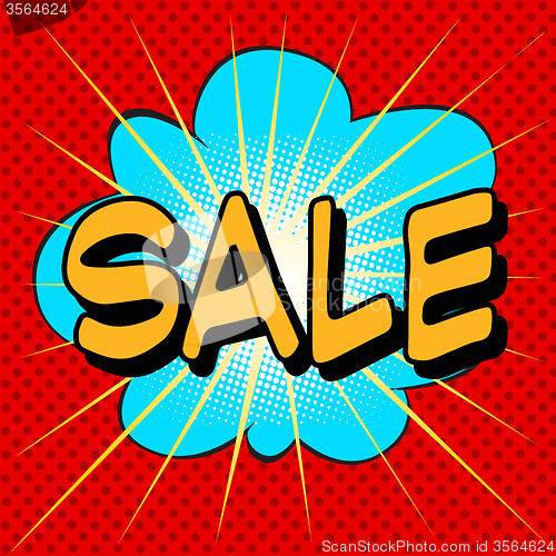 Image of Sale the word comic style