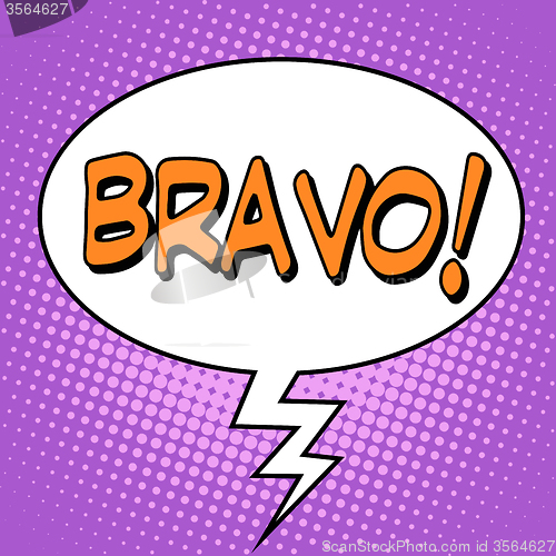 Image of The word Bravo in a comic bubble