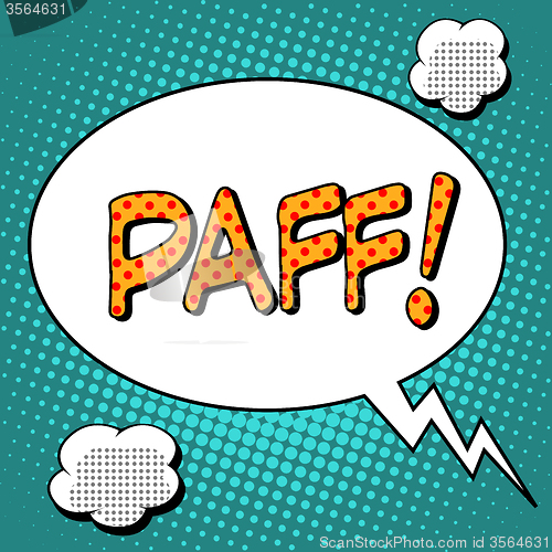 Image of Paff the word comic style