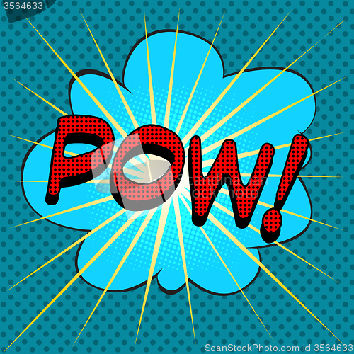Image of word pow comic book style