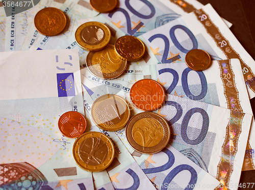 Image of Retro look Euro bank notes