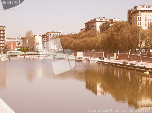 Image of Retro looking Milan Darsena