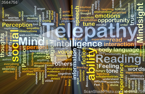 Image of Telepathy background concept glowing