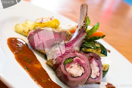 Image of Crusted Stuffed Lamb Chops