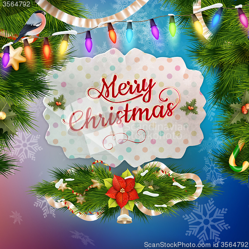 Image of Christmas greeting card. EPS 10