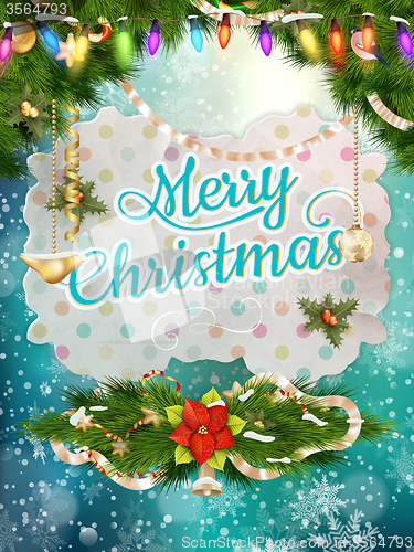 Image of Christmas greeting card. EPS 10