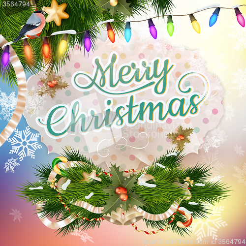 Image of Christmas greeting card. EPS 10