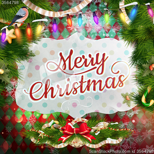 Image of Christmas greeting card. EPS 10