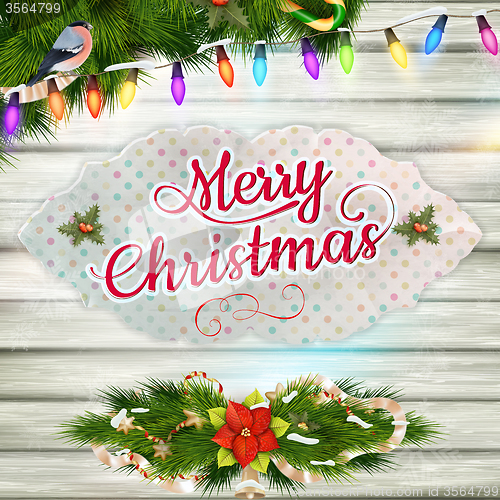 Image of Christmas greeting card. EPS 10