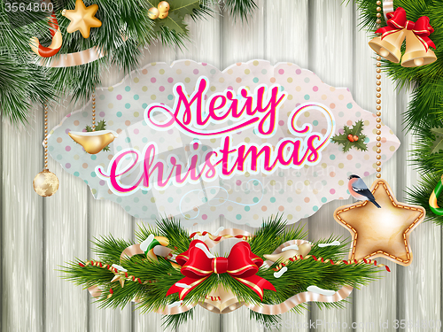Image of Christmas greeting card. EPS 10