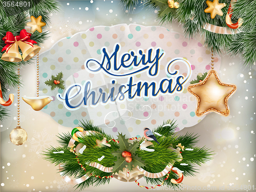 Image of Christmas greeting card. EPS 10