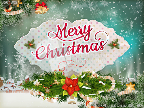 Image of Christmas greeting card. EPS 10