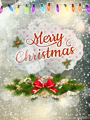 Image of Christmas greeting card. EPS 10