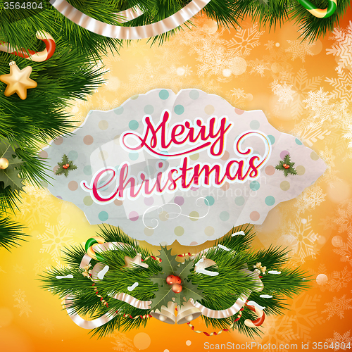 Image of Christmas greeting card. EPS 10