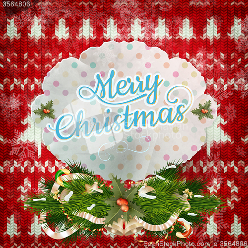 Image of Christmas greeting card. EPS 10