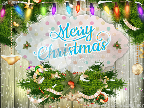 Image of Christmas greeting card. EPS 10