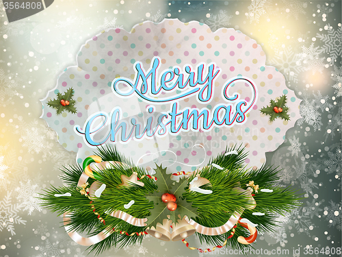 Image of Christmas greeting card. EPS 10