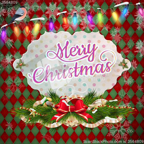 Image of Christmas greeting card. EPS 10