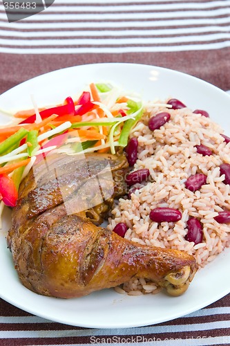 Image of Jerk Chicken with Rice - Caribbean Style