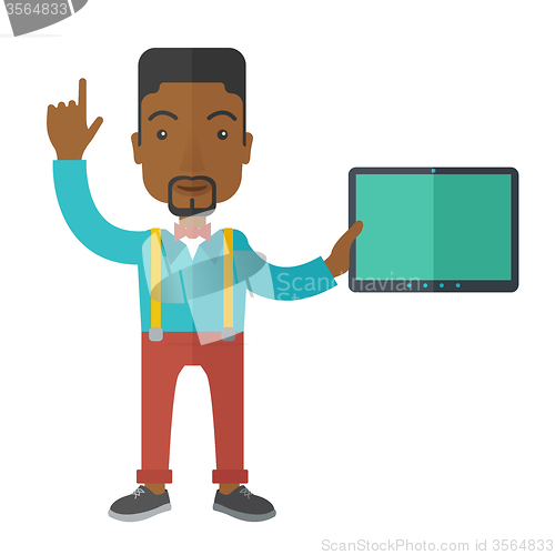 Image of Doctor with tablet.
