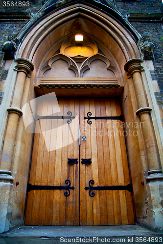 Image of wooden parliament in london old   marble antique  wall