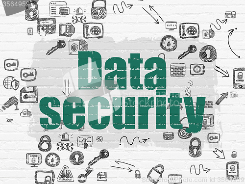 Image of Security concept: Data Security on wall background