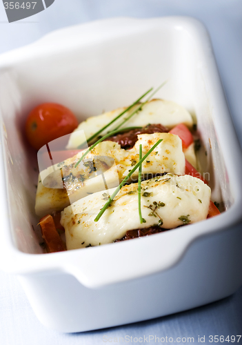 Image of oven-grilled Halloumi cheese