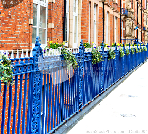 Image of old window in europe london  red brick wall     and      histori