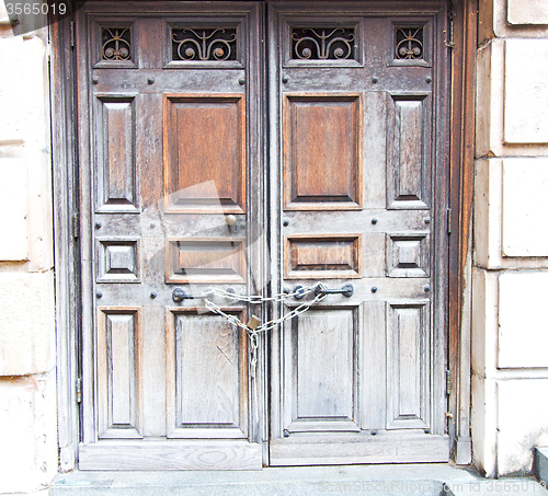 Image of door st paul cathedral in london england old construction and re