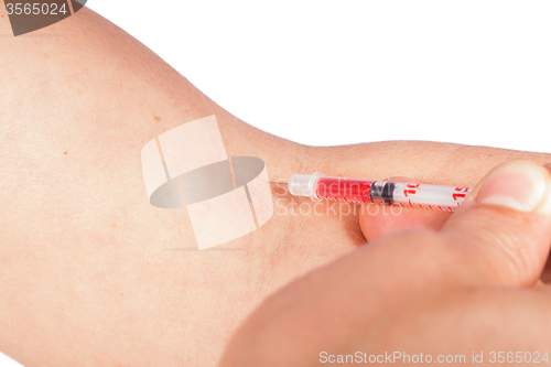 Image of Subcutaneous medical injection concept