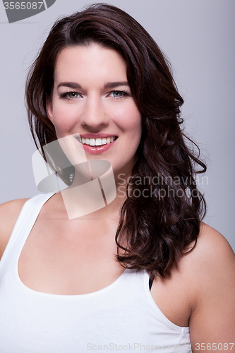 Image of Smiling attractive woman with a lovely smile