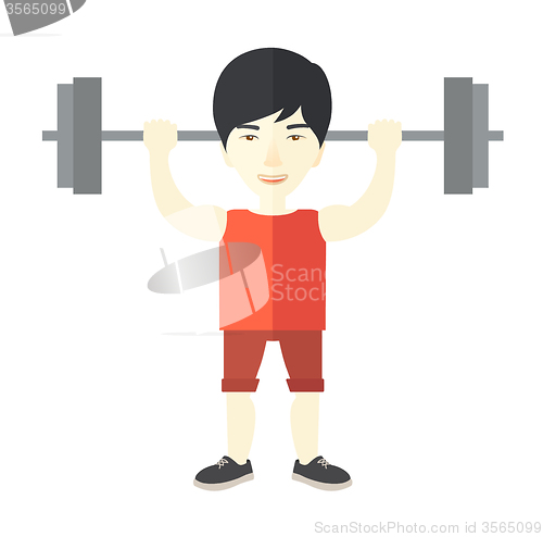 Image of Man with barbell.