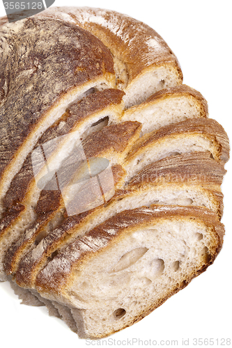 Image of tasty fresh baked bread bun baguette natural food