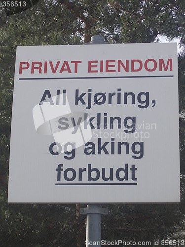 Image of Private property sign