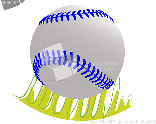 Image of Baseball ball on grass