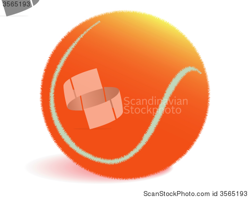 Image of orange tennis myach