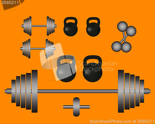 Image of weights barbell dumbbell