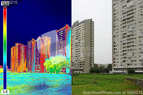 Image of Infrared and real image on Residential building_11