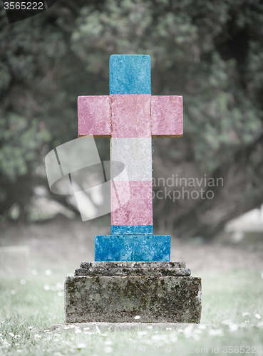 Image of Very old gravestone in the cemetery