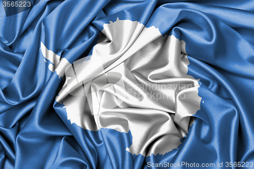 Image of Satin flag - flag of Antarctica