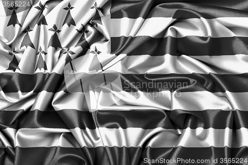 Image of Satin flag - flag of Brittany