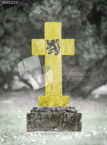 Image of Very old gravestone in the cemetery