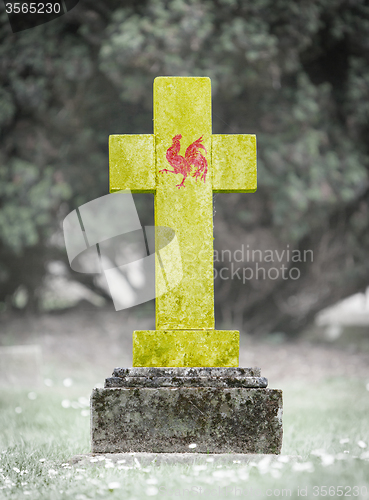 Image of Very old gravestone in the cemetery