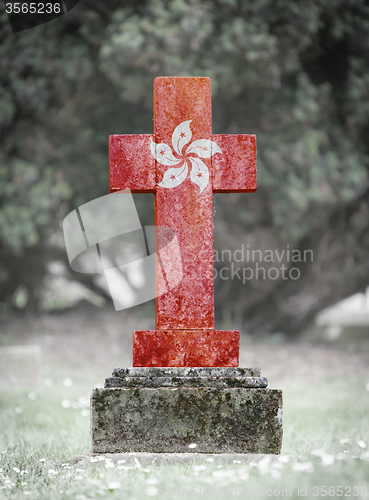 Image of Very old gravestone in the cemetery