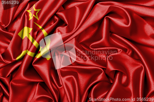 Image of Satin flag - flag of the USSR