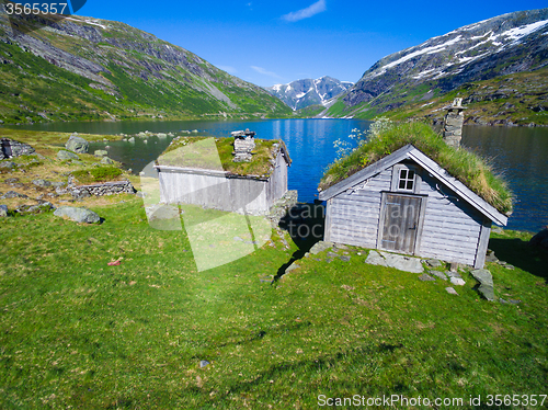 Image of Old norwegian huts