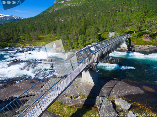 Image of Bridge accross Likholefossen waterfall