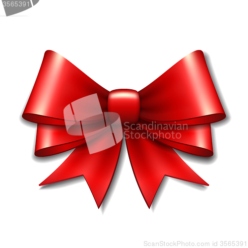 Image of Red vector gift bow
